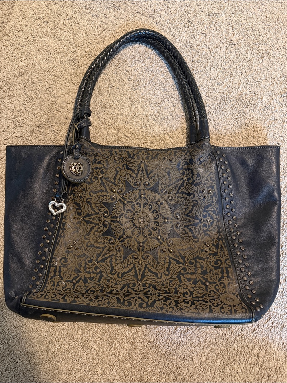 Brighton Ferrara Collection "Rafaela" tote bag in black leather